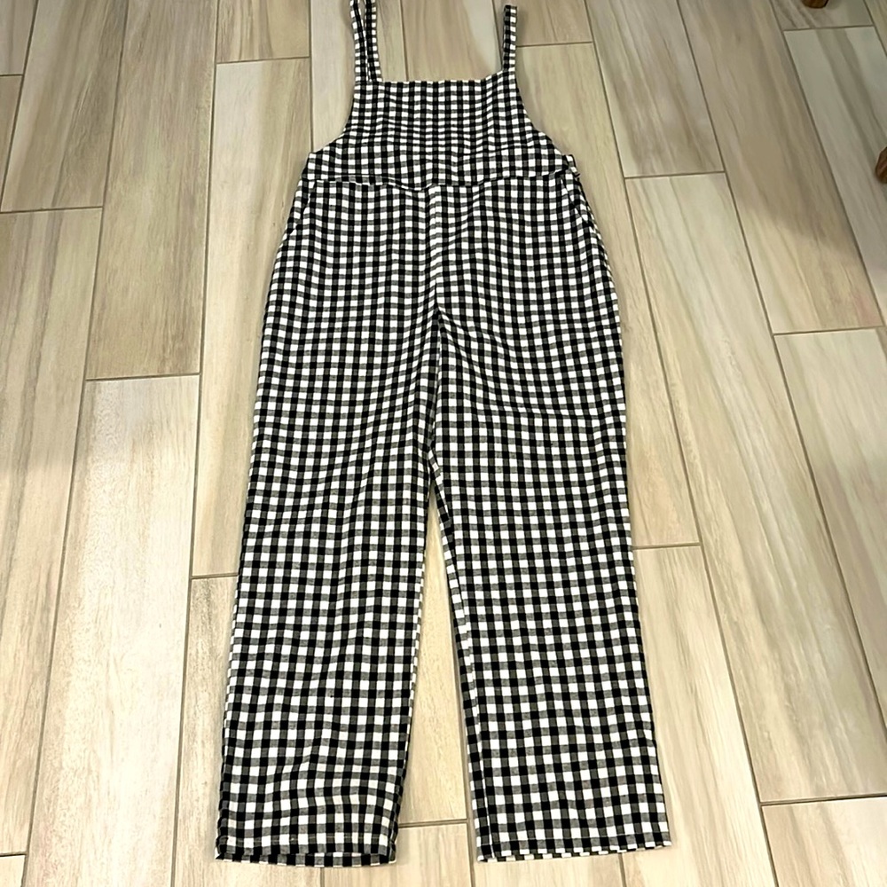 Luca & Grae black buffalo check dress overalls. Size M. Worn once.